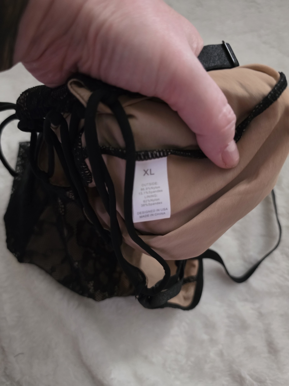 Black Lace Sheer Bodysuit Intimates - Picture 5 of 5
